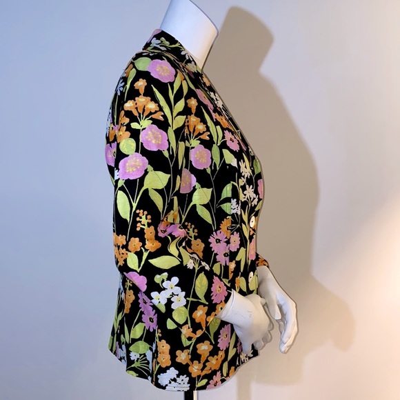 VTG SIGRID OLSEN Floral Print Blazer Size 4 - Picture 3 of 9